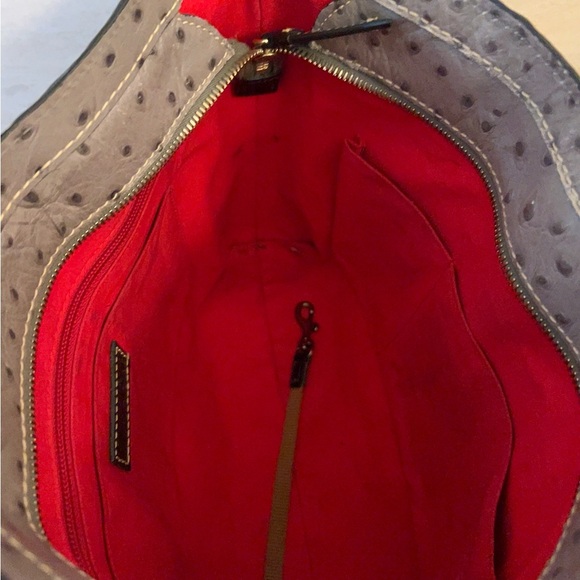 Dooney & Bourke Small Lexington Ostrich-Embossed Tote  Dooney & Bourke
Lexington Gray Ostrich Purse Shoulder Bag